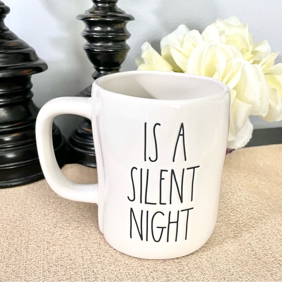 NWT Rae Dunn ALL MAMA WANTS IS A SILENT NIGHT Ceramic Mug - Picture 3 of 4